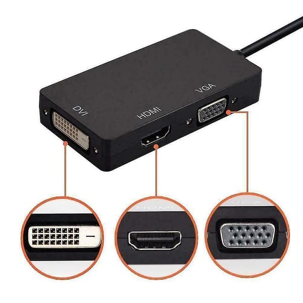 Mini Displayport Thunderbolt Uros-uros-sovitin DVI-D HDMI VGA:lle 4k 1080p