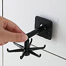 Set Of 4 360 Rotating Hooks, Nail-free Rotating Rack, Kitchen Shelf