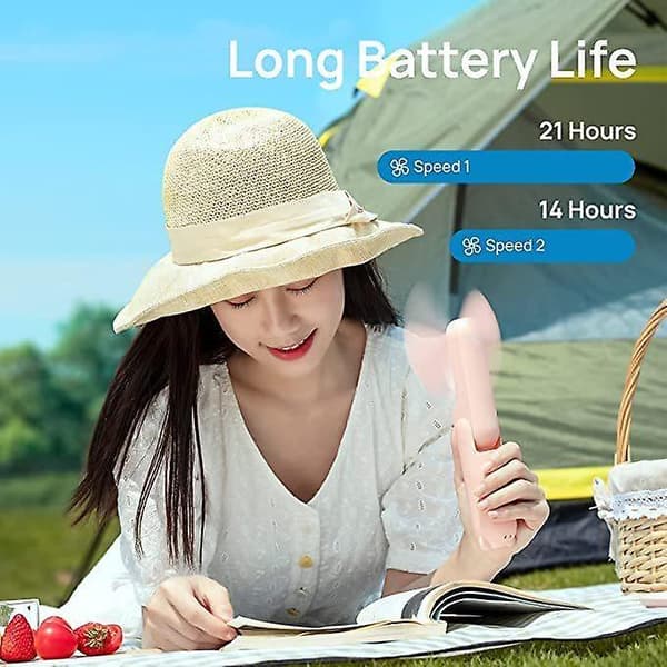 3 In 1portable Usb Rechargeable Handheld Mini Fan Pink