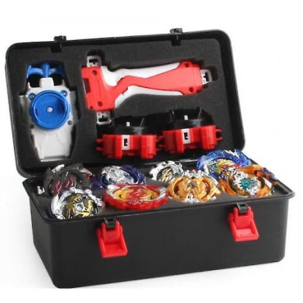 12x Beyblade Burst Spinning Tops Set Spinning With Grip Launcher + Foam Storage Case