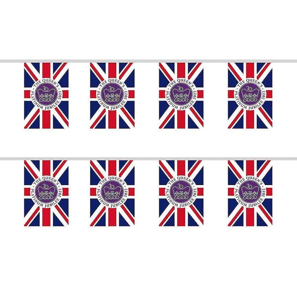 10m 33ft Platinum Jubilee Bunting Banner Queen's 70th Union Jack Flag 30 Flags