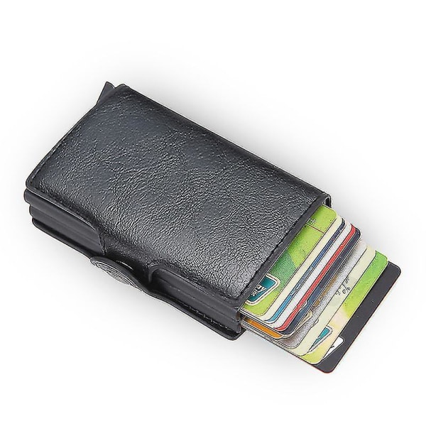 Top Quality Rfid Wallet Men Money Bag Mini Purse Male Aluminium Card W Black