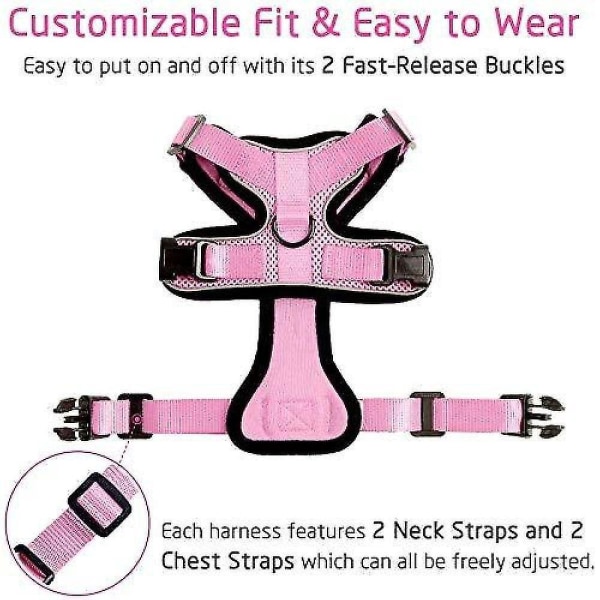 Rabbitgoo Cat Harness And Leash For Walking, Escape Proof Soft Adjustable Vest Harnesses For Cats, Easy Control Pink Small