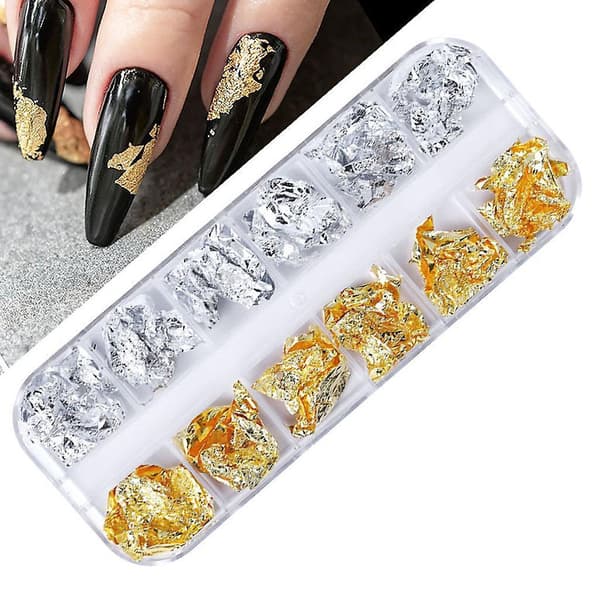 Imitation Golden Leaf Flakes Copper Flakes For Gliding Nail Arts Crafts Diy 2