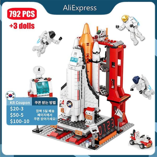 City Aerospace Rocket Launch Center Architecture Building Blocks Model Ideas Space Astronaut Figures Bricks Stem Toys For Kids792pcs No Box