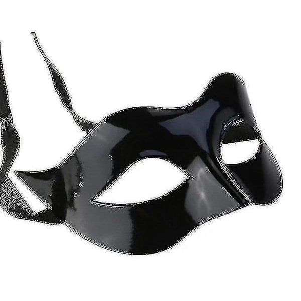 Masker Halloween Sort Maskerade Masker Cool Mænd Voksne Børn Fighter Halv Ansigt Venetiansk Maske Sort