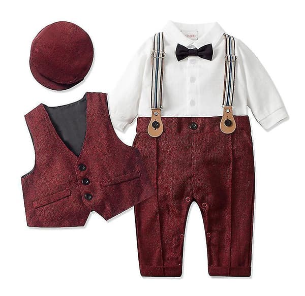 Baby Boys Suit Outfits red 90cm