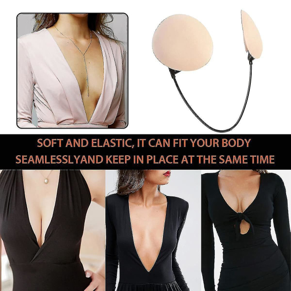 Bra Kit,womens Deep Push-up Frontless Bra Kit, Strapless Push Up Bra,hidden Adjustable Design For Women Beige