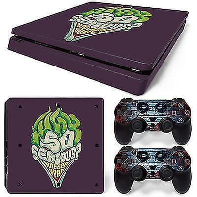 PS4 Slim Konsoll og Kontroller Skin Sticker - Joker