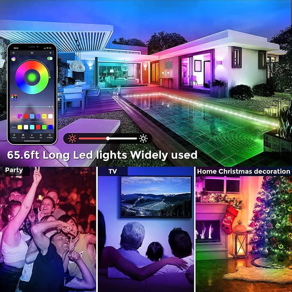 65.6 Feet Led Strip, Suitable For Kitchen, Party, Home Decoration