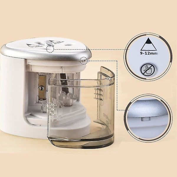 Pencil Sharpener Electric Pencil Sharpener With Dual Sharpener For Home Or Office Use grey