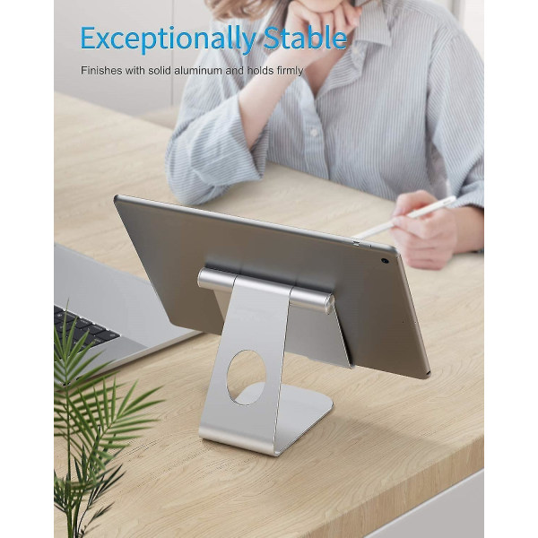 Ipad Stand, Steady Tablet Stand For Desk, Adjustable Aluminum Stand Holder For Ipad Pro / Air / Mini And More, Multi-angle, Case Friendly