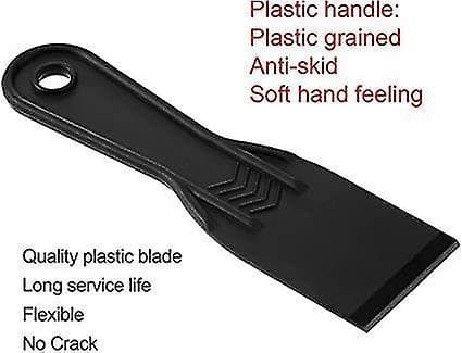 Black Plastic Putty Knife Set Flexible Paint Scrapers Tool For Spackling, Patching, Decals, Wallpape