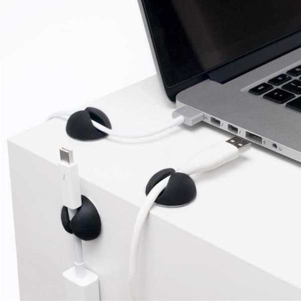 20 stk. Kabeloprul Organizer Kabelclips Skrivebordsoprydder White