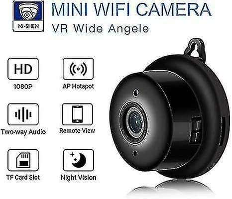 V380 Wireless Wifi Mini Camera 1080p Night Vision Smart Ip Camera(black)