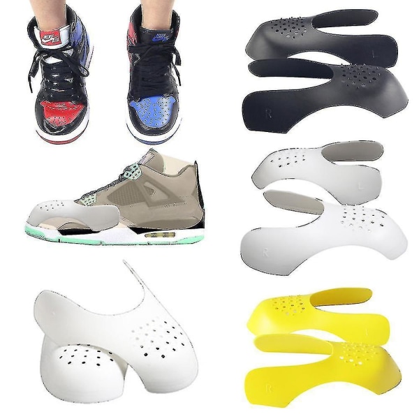 10pcs Shoes Shield Protector Sneaker Shoes Protector Anti-wrinkle Sneaker Shields Sneaker Crease Protector Black