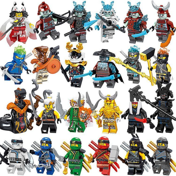48 Pack Ninja Minifigures Set Kids Toys Action Figure Shinobi Mini Figures Birthday Party Gifts For Adults And Children Boys Girls
