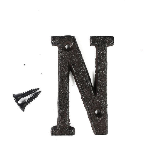 Cast Iron Metal Address Name Sign Letter In N