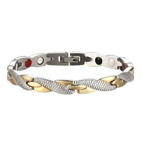 Magneettinen Slimming Health Dragon -rannekoru, terapia, painonpudotus, verenkierto Gold Silver