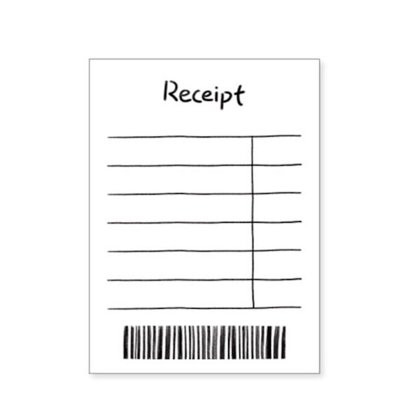 Lille håndnotesbog til håndtegning med linjer eller tern, 50 ark til kontor og hjemmebrug Receipt