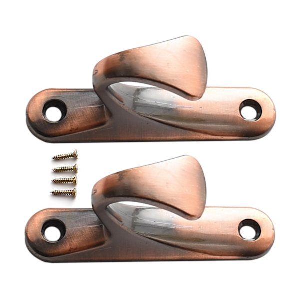 2pcs Curtain Hooks Simple Exquisite Small Multifunctional Home Curtain Holdbacks Drapery Tiebacks For Home Red Bronze