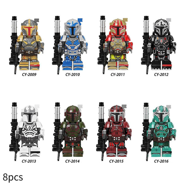 8 Pcs Star Wars Minifigures Sets Action Figures Building Block Kids Gift