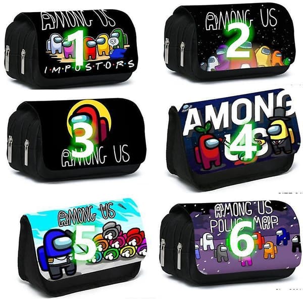 Among Us Pennfodral Pencil Case Stationery Bag Large Capacity Model 6