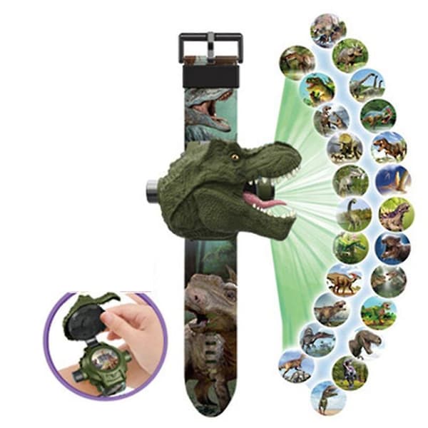 Kids Dinosaur Shark Watch Projector Night Learning Toy Flashlight Sleeping  Flashlight Toys Gift Dinosaur Watch