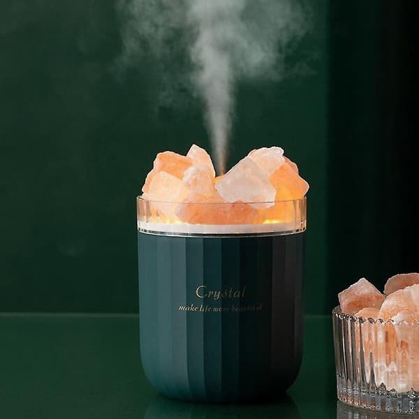 Bærbar USB Luftfugter Krystal Saltsten Aroma Olie Diffuser Til Boligindretning Bil Skrivebord Luftrenser Sprøjte Krystal Diffuser white