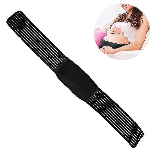 Maternity Støttebelte Pustende Graviditetsmagebånd Abdominal Binder Black