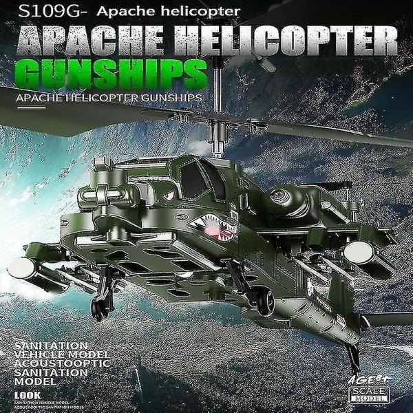 Xdkj S109g 3.5ch Beast Alloy Gunship Rc Helicopter