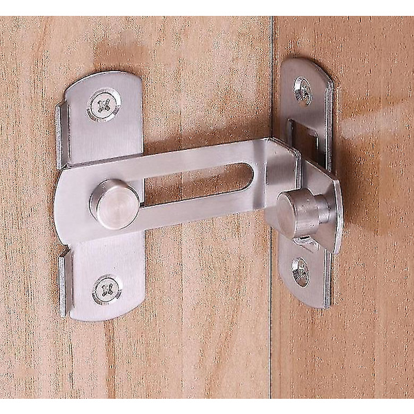 Stainless Steel 90 Degree Sliding Door Hasp Latch Locks -security Tools Big