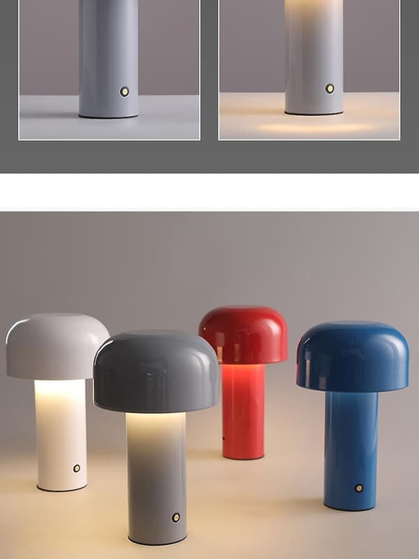 Bærbar Trådløs Touch Oppladbar Skrivebordslampe USB red