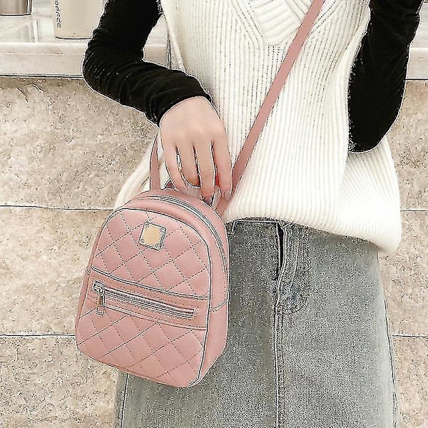 Pu Leather Shoulder Mini Small Backpack Multi-function Ladies Phone Pouch Pack Ladies School Backpack Bags For Women brown