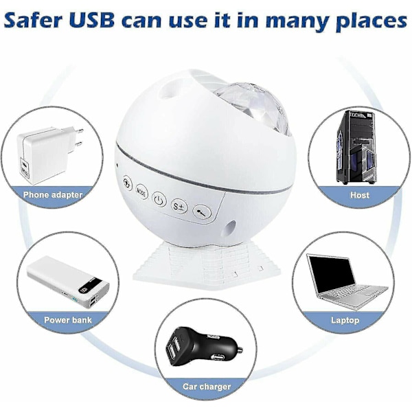 Led Galaxy Star Moon Cloud Projector Night Light Starry Ocean Wave Lamp W Remote