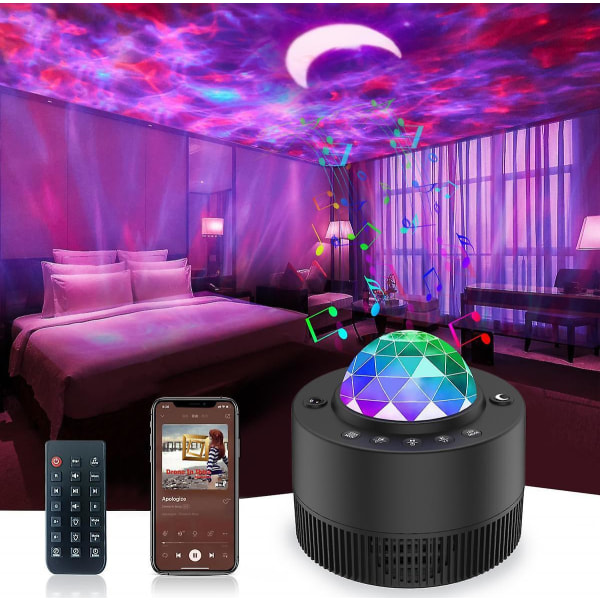 Stjerneprojektorlys, LED Natlys, Galaxy Nebula Loftprojektorlampe, med Fjernbetjening og Timer, til Børn og Voksne Soveværelse Fest Bedste Gave