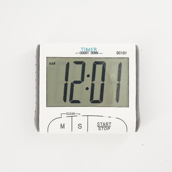 Sxbd 3" Large Display Kitchen Timer - Digital Timer Magnetic Back Loud Alarm On A Rope- White Cooking Timers F