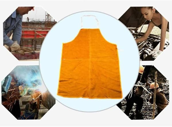 Cowhide Sweat Thermal Protection Protective Apron (yellow Full Leather And Lining 60*90 Style)