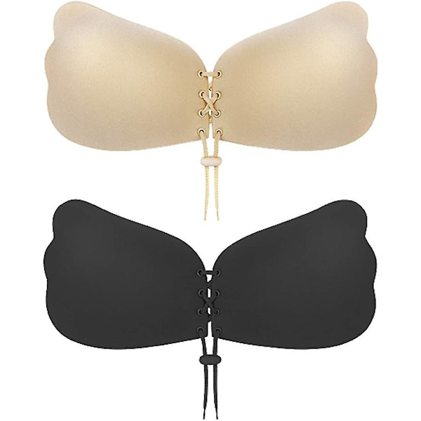 Adhesive Bra, 2 Pairs Sticky Bra Invisible Silicone Bras A