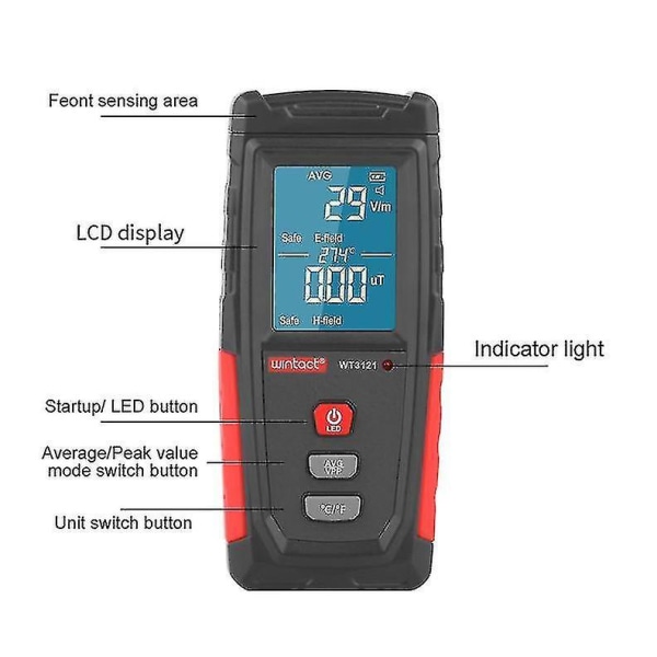 Display Geiger Counter Nuclear Radiation Detector Personal Dosimeter Beta Gamma X-ray