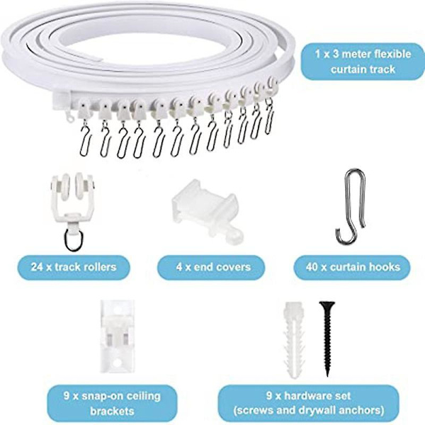 Flexible Ceiling Curtain Track 1 meter