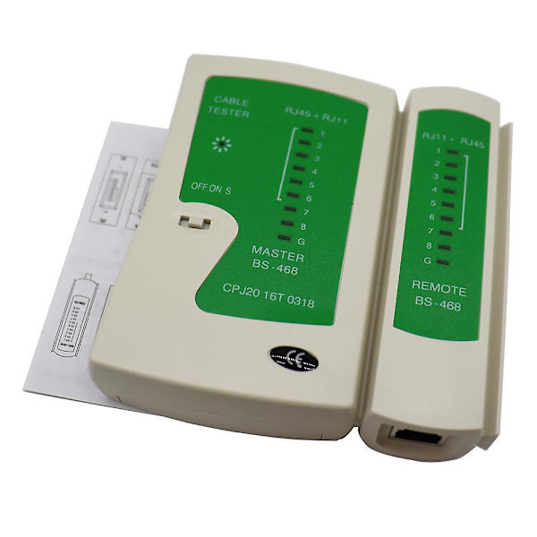 Rj45 Rj11 Rj12 Netværkskabel Tester Cat5 Cat6 Utp Lan Kabel Tester Netværksledning Telefonlinje Detektor Sporingsværktøj