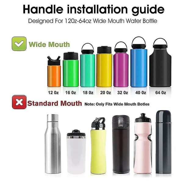 Vannflaskestropp Paracord-håndtak for Hydro Flask-flasker
