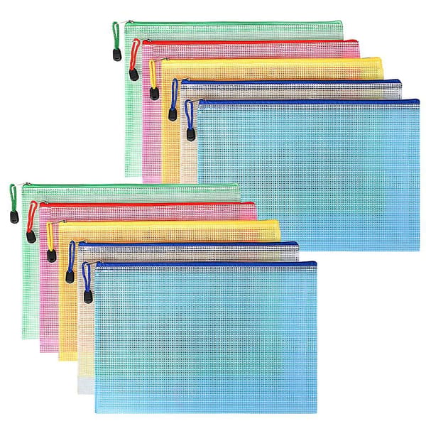 A3 Mesh Glidelåsposer Vanntette Dokumentmapper Dokumentlommer Filmapper