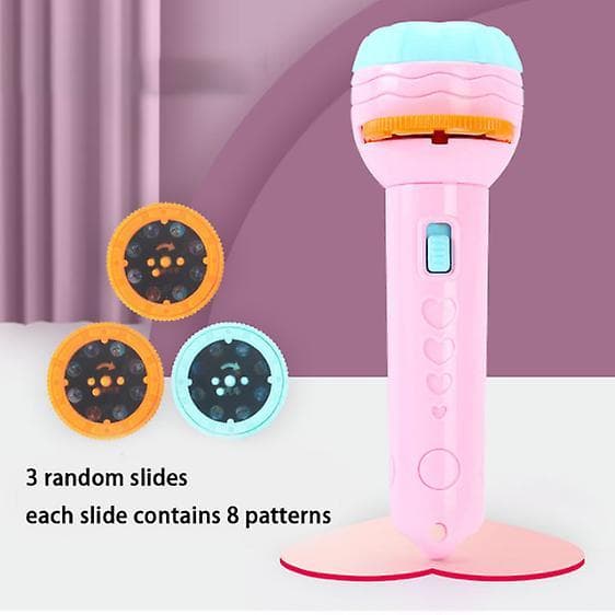 Baby Sleeping Story Book Flashlight Projector Torch Lamp Toy Green