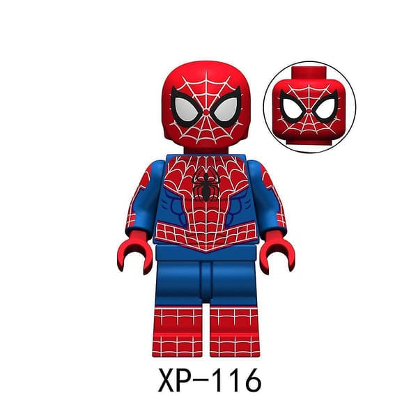 8 stk. Superhelte Spiderman Minifigur Byggeklods Børnelegetøjssæt
