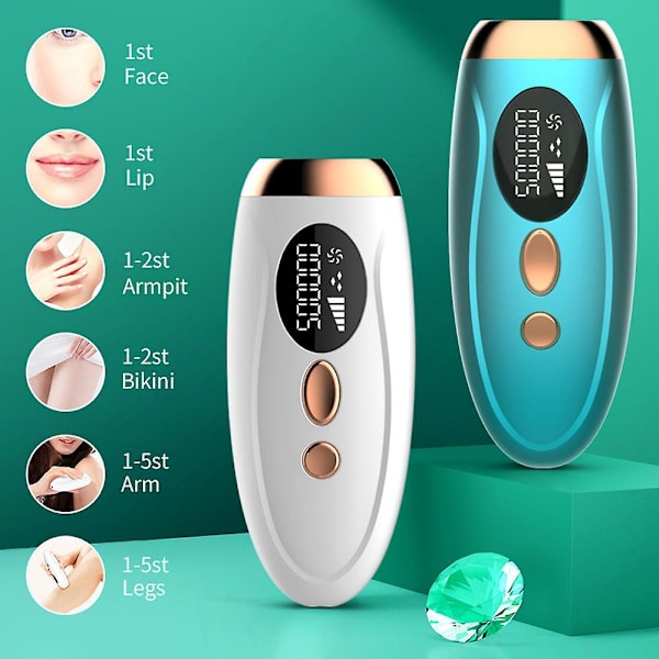 Laser Epilator 990000 Blink Permanent Ipl Photoepilator Laser Hårfjerning Depiladora Smerteløs Elektrisk Epilator Maskine White