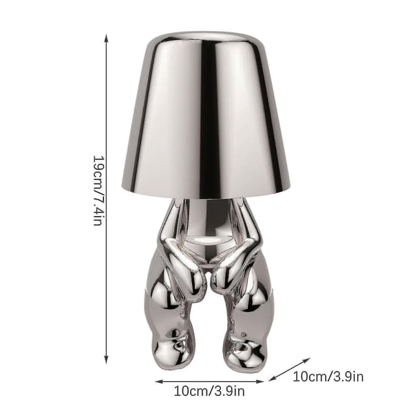 Little Golden Man Led S Touch Control Dimmable Lamp Bar Night Light Silver