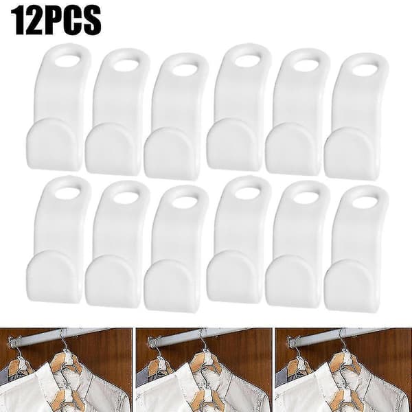 Clothes Hanger Connector Hooks Cascading Home Closet Clip Space Saving Organizer 12PCS