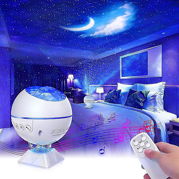 Galaxy Projektor Natlampe Projektor Stjerneprojektor Med Justerbar Lysstyrke